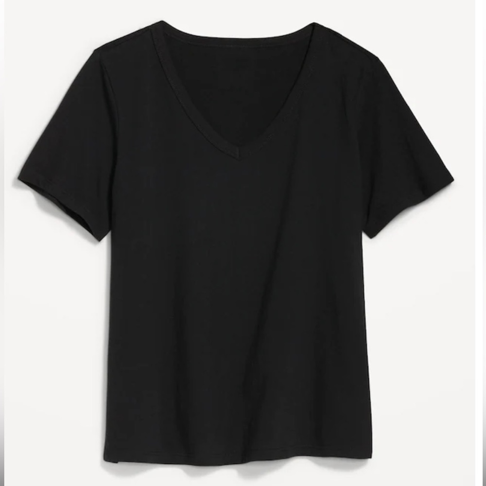 Old Navy EveryWear Black V-Neck T-Shirt - Picture 2 of 8